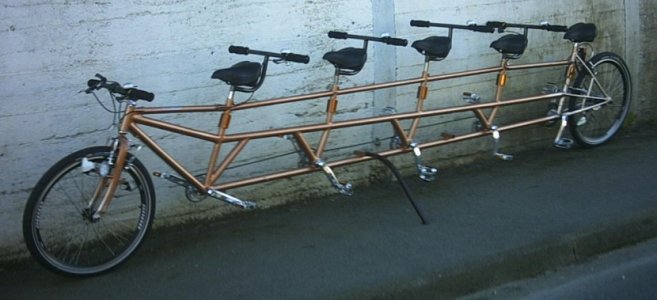 Velo tandem 5 places sale